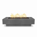 The Outdoor Plus 60 Rectangular Coronado Fire Pit - Powder Coated Metal - Silver Vein - Match Lit - Natural Gas OPT-CORPC60-SLV-NG